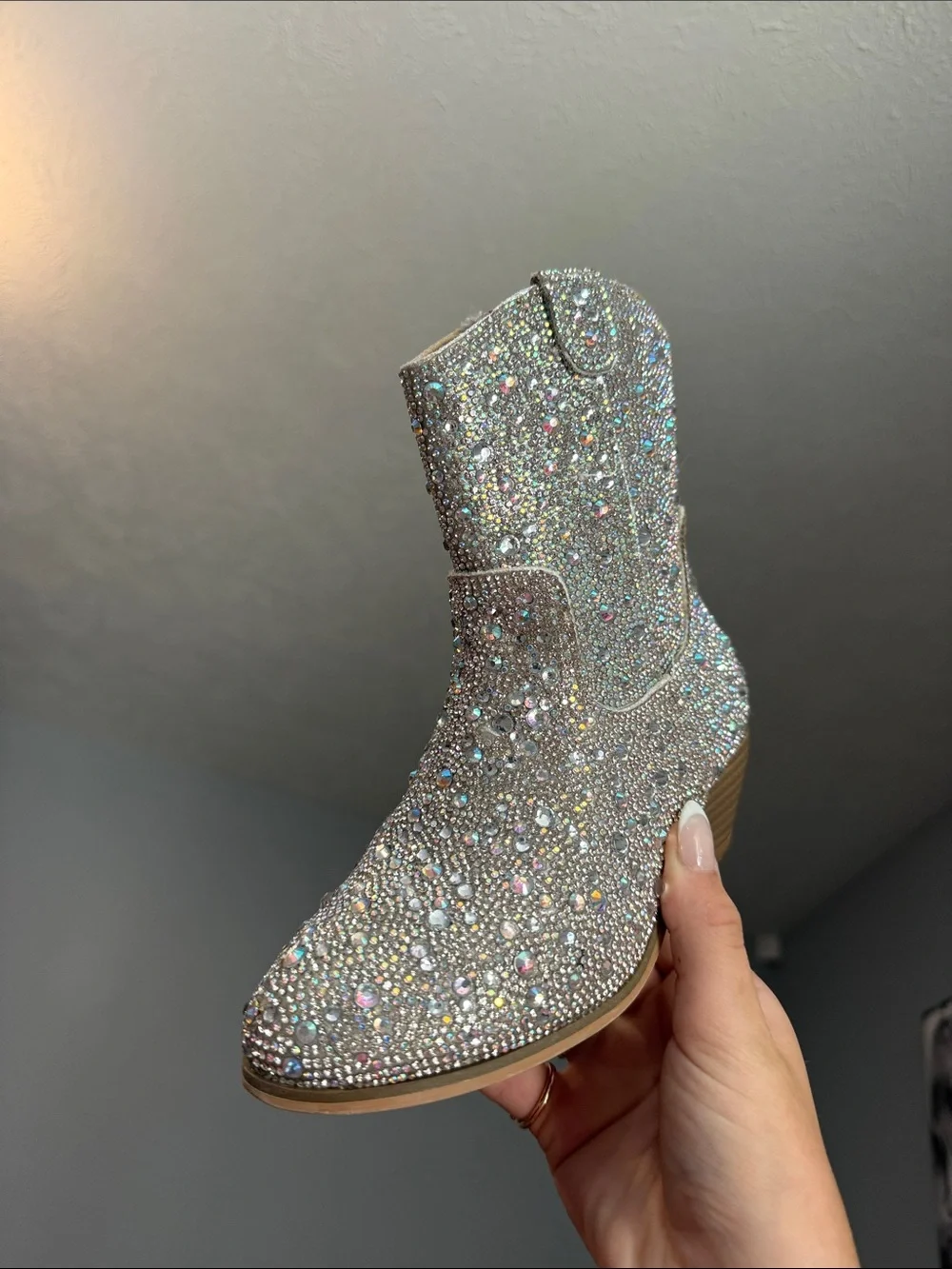 Badgley Mischka sparkling silver